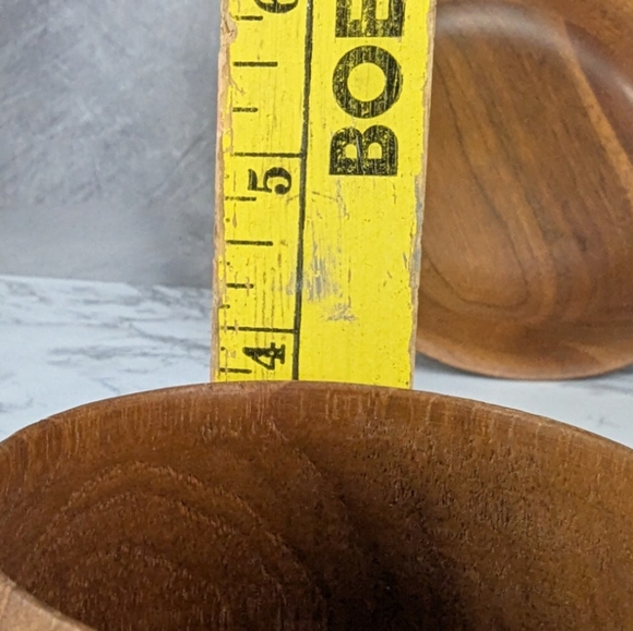 Ozark Walnutware Solid Walnut Pedestal Cake Stand Server With 4 Cups - Picture 8 of 13